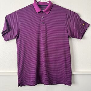 Jack Nicklaus Mens XL Striped Short Sleeve Golf Polo Shirt Golden Bear